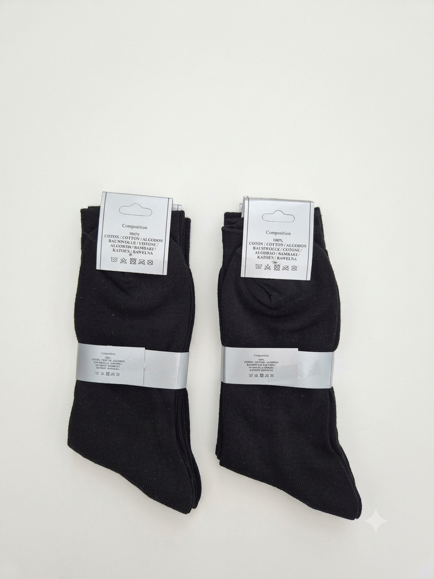 Chaussettes Fil d'ecosse 100% coton 43-46 - Lot de 6